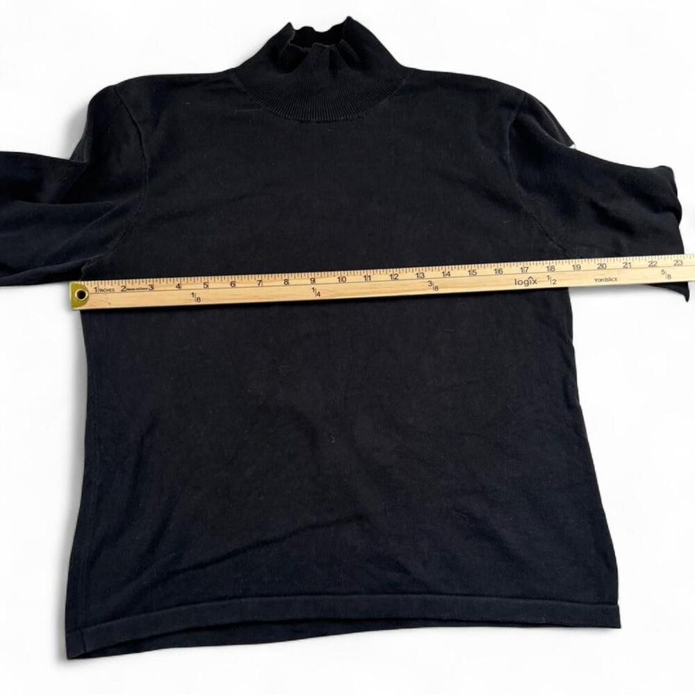 Vintage Polo Jeans Co Ralph Lauren Black Turtleneck Sweater - Women's XL - Picture 3 of 6